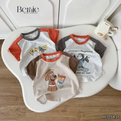 Áo Cộc Tay Bernie In Hình Động Vật Cho Bé, Chất Liệu Cotton Cao Cấp