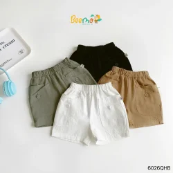 Quần shorts Da Cá Beemo Có Túi Phối Dây  Năng Động Cho Bé (Sao chép)